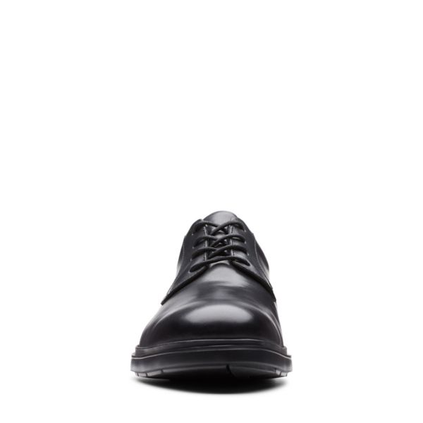 Clarks Mens Un Tailor Tie Wide Fit Shoes Black | CA-8471950